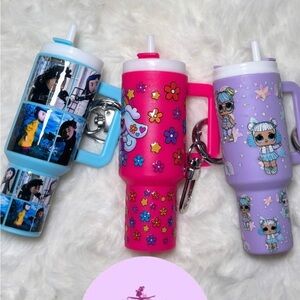 Cartoon character Mini Tumbler Keychains